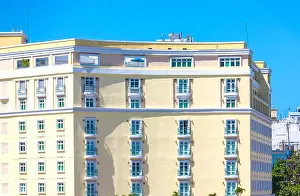 San Juan Prints: A modern Yellow Curved Hotel in San Juan Puerto Rico