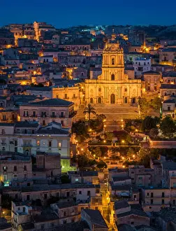 Modica Prints: Modica at sunset, amazing city in the Province of Ragusa