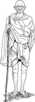 Shawl Prints: Mohandas Karamchand Gandhi was an Indian lawyer