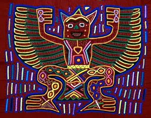 Applique Prints: Mola textile by Kuna Indian artist
