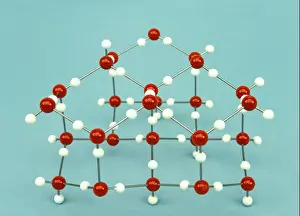 Hexagonal Prints: molecular model of water ice