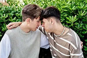 Cuddling Prints: Moment Of Intimacy Of A Gay Couple
