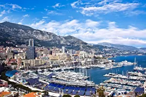 Azure Prints: MONACO, MONTE CARLO. View of the Port of Hercules, La Condamine, Monte Carlo, Monaco