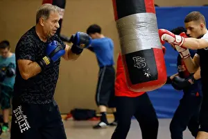 Bekannt Prints: Mönchengladbach, 29.01.2025 Boxtraining Faustkämpfer Mönchengladbach Der bekannte RTL-Reporter Kai EBEL li
