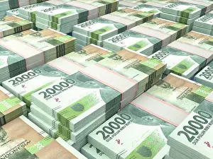 Rates Prints: Money of Indonesia. Indonesian rupiah bills