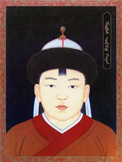 Mongolia Prints: Mongolia: Markorgis Khan, Khagan of the Northern Yuan Dynasty (r)