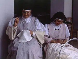Weave Prints: MONJAS COSIENDO. Location: CONVENTO DE SANTA MARTA, CORDOBA, SPAIN