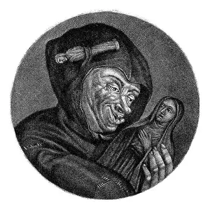 Part Prints: Monk with a statue of Mary, Jacob Gole
