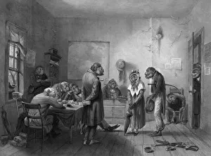 1871 Prints: Monkey Business, Lawyer's Office, 1871