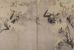 Monkey byobu by Hasegawa Tohaku