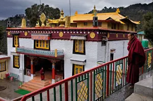 South Asian Prints: Monks, in Dip Tse Chok Ling Monastery