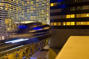 Mono Prints: Mono rail in Las Vegas between the Bellagio and Monte Carlo