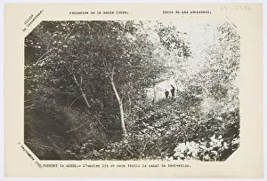 1925 Prints: A monochrome photograph from 1925 records the old bed of Torrent Le Morel in Les Avanchers-Valmorel