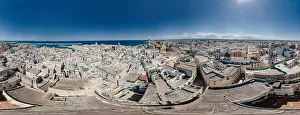 Alberobello Prints: Monopoli Apulia City near the Sea Coastline blue in Italy Drone 360 vr