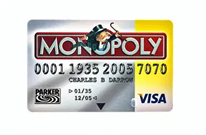 Debit Prints: Monopoly Credit Card The classic trading game from Parker Brothers was first introduced to America in 1935