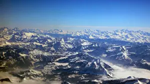Mont Blanc Prints: Mont Blanc Mountains in French, altitude of 4800 metres