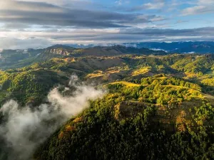 Beauty Of Nature Prints: Montenegro, mountains, hills near the capital Podgorica in the Balkans Eastern Europe