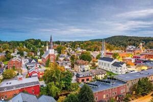 Images Dated 30th September 2016: Montpelier, Vermont, USA town skyline