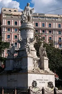 Genoa Prints: Monument to Christopher Columbus in Genoa, Italy, Europe