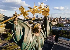 Monument on Independence Square in Kyiv, Ukraine