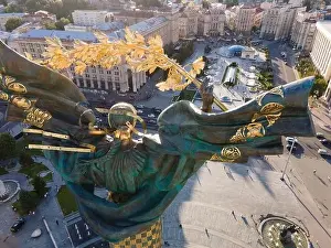 Monument on Independence Square in Kyiv, Ukraine