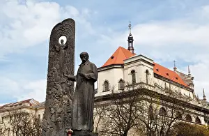 Lwow Prints: monument of poet Taras Shevchenko in Lviv city