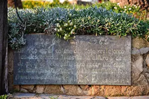 Ronda Prints: Monument of Rilke, Ronda, Spain