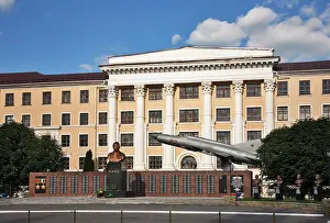 Statuary Prints: Monument to Valery Chkalov at aviation school in Borisoglebsk. Russia