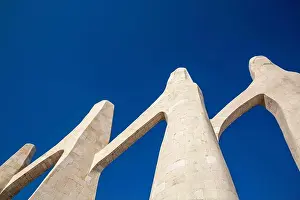 Epirus Prints: Monument of Zalongo in front of blue sky on sunny day