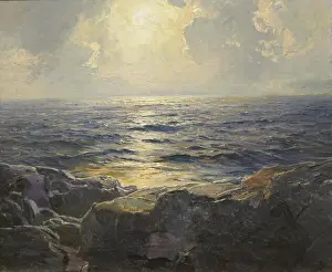 Vietnam War Prints: 'Moonrise' by Frederick Judd Waugh, oil on canvas, El Paso Museum of Art.