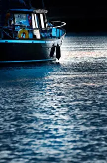 Fender Prints: moored boat