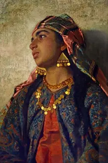Algeria Prints: Moorish Girl /Muchacha mora by Francesc Masriera i Manovens (1842-1902)
