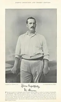 Cricket Prints: Mordecai Sherwin. Wicket-keeper. Nottinghamshire cricketer 1895 old print