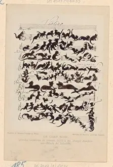 Moritz von Schwind (Zeichner in der Vorlage) The black cat (cat symphony) - le chat noir