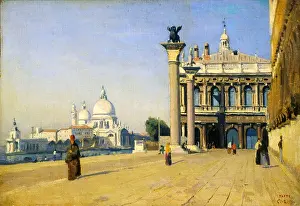 Time Of Day Prints: Morning in Venice, 1834. Artist: Jean-Baptiste-Camille Corot