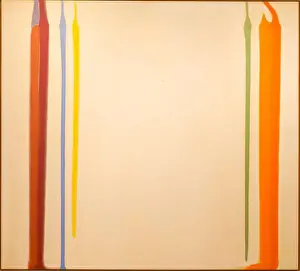 1960 Prints: Morris Louis - Pillars of Hercules - 1960 - Acrylic on canvas. Thyssen museum, Madrid