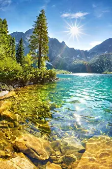 Sunburst Prints: Morskie Oko lake, Tatra mountains, Poland