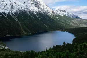 Tatra Prints: Morskie Oko Snowy Mountain Hut in Polish Tatry mountains