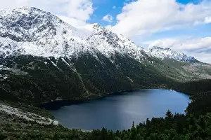 Tatra Prints: Morskie Oko Snowy Mountain Hut in Polish Tatry mountains