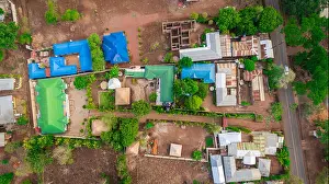 Tanzania Prints: moshi urabn areas with local settlement
