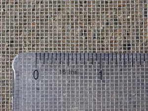 Mosquito Prints: mosquito net mesh size measurement with imperial ruler
