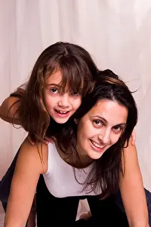 Mother and 8 year old daughter together