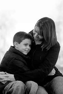 Cuddle Prints: mother and son child parent parental love relationship mum boy son single mother bond kid hug cuddle affection