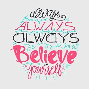 Inspirational Prints: Motivation and Dream Lettering Concept