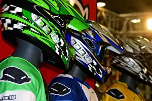 Racer Prints: Motocross racing suits with helmets