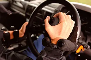 Steering Wheel Prints: A MOTOR CARS DRIVING CONTROLS ADAPTED FOR A DISABLED DRIVER