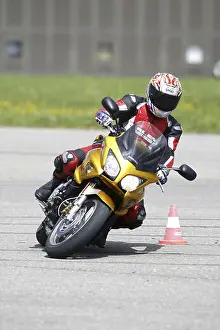 Bend Prints: Motorcycle, journey, slalom, pylon, ABS test