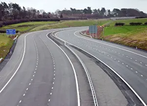 Motorway Prints: Empty motorway, no traffic. M6 toll road motorway, empty of traffic