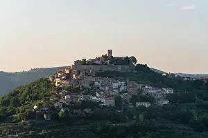 Vinery Prints: Motovun Village in Croatia. It is a village and a municipality in central Istria
