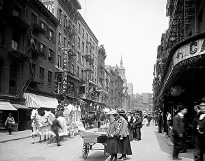 Lower Manhattan Prints: Mott Street, New York City, circa 1910